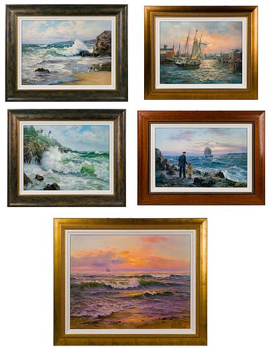 Charles Vickery (American, 1913-1998) Offset Lithographs on Canvas