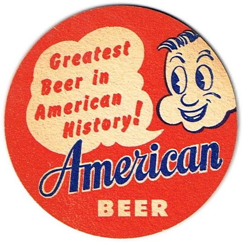 1947 American Beer 3 3/4 inch coaster MD-AMB-10