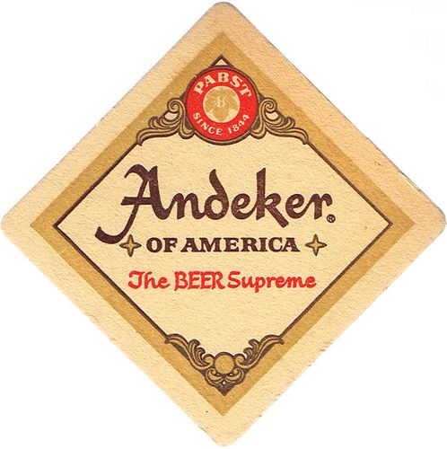 1970 Andeker Beer 4 1/4 inch coaster WI-PABS-75
