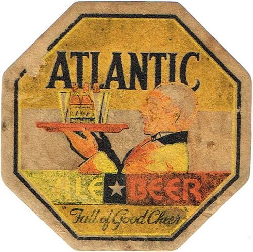 1947 Atlantic Ale & Beer 4 1/4 inch Octagon Coaster GA-ATLGA-10