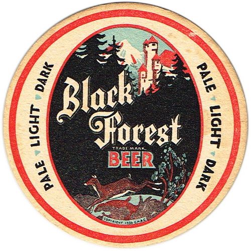 1946 Black Forest Beer 4 1/4 inch coaster OH-CHB-4