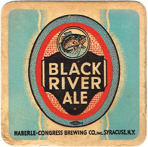 1937 Black River Ale 4 1/4 inch coaster NY-HGB-3