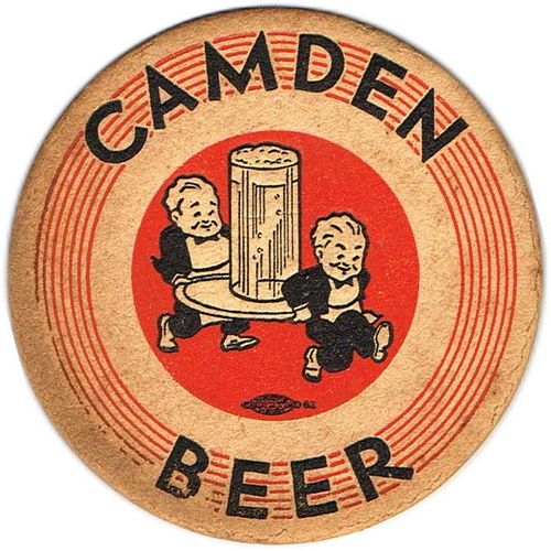 1934 Camden Beer 4 1/4 inch coaster NJ-CAM-5