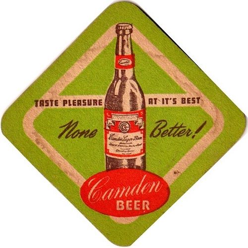 1948 Camden Beer 3 3/4 inch coaster NJ-CAM-11