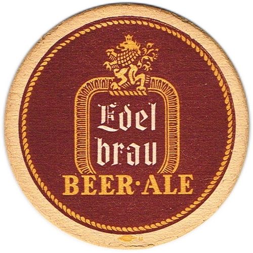 1938 Edel Brau Beer/Ale 4 1/4 inch coaster NY-EDEL-2