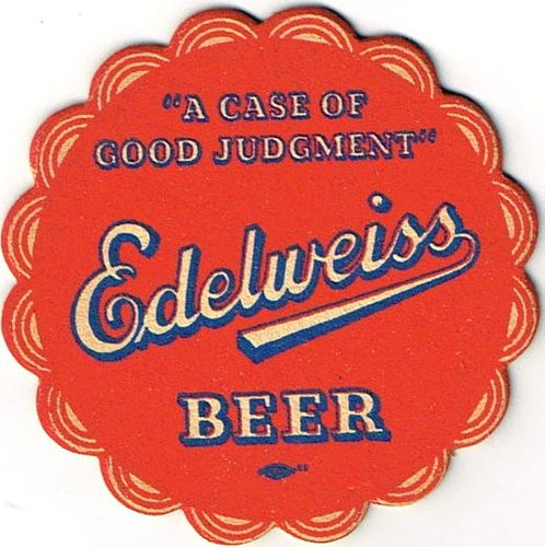 1942 Edelweiss Beer 3 3/4 inch coaster IL-SCH-3