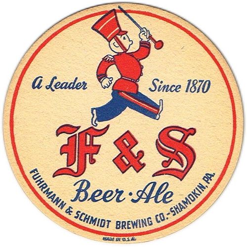 1942 F&S Beer/Ale 4 1/4 inch coaster PA-FUR-5A