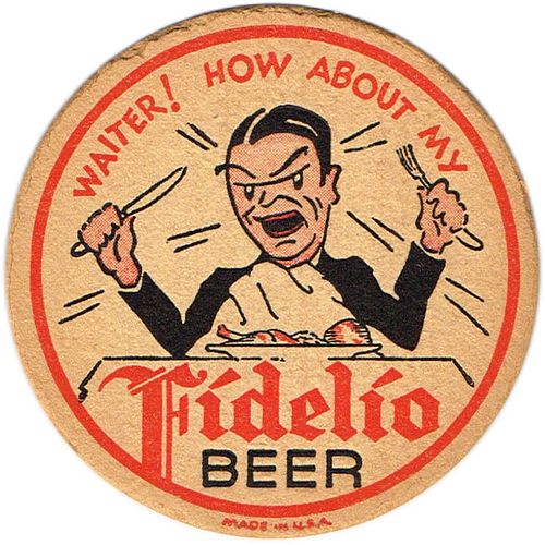 1933 Fidelio Beer 4 1/4 inch coaster NY-FDLO-1