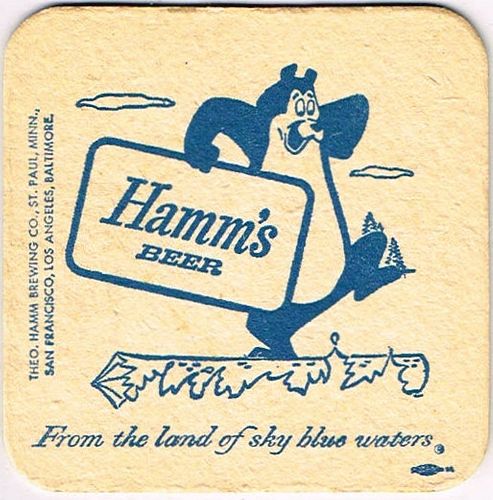 1959 Hamm's Beer 3 3/4 inch coaster MN-HAM-36