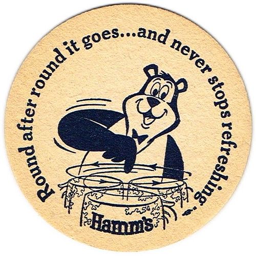 1967 Hamm's Beer 3 3/4 inch coaster MN-HAM-52