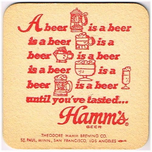 1969 Hamm's Beer 3 3/4 inch coaster MN-HAM-44