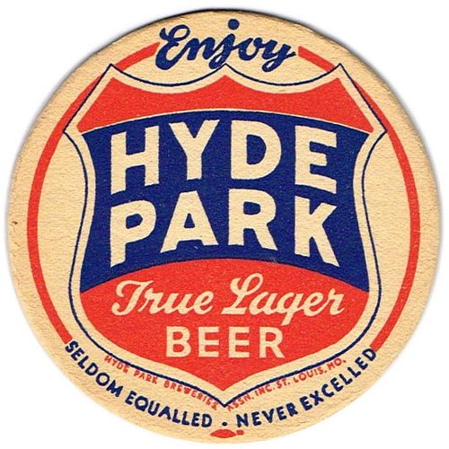 1939 Hyde Park 4 1/4 inch coaster MO-HYD-2