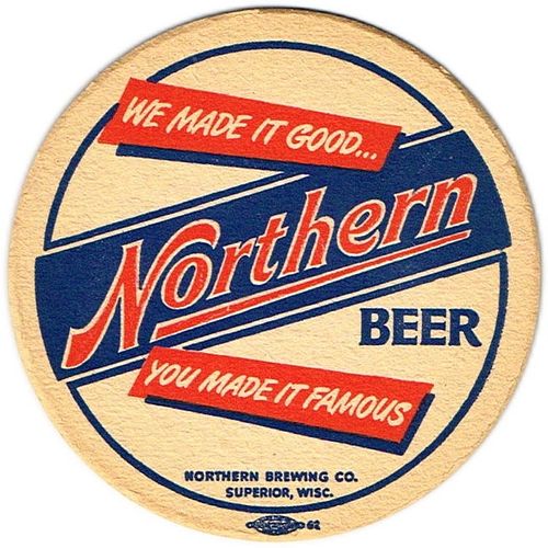 1945 Northern Beer 4 1/4 inch coaster WI-NOR-2