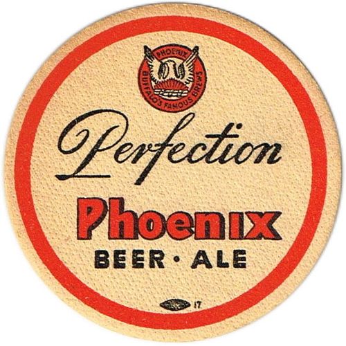 1952 Phoenix Beer/Ale 4 1/4 inch coaster NY-PHX-7