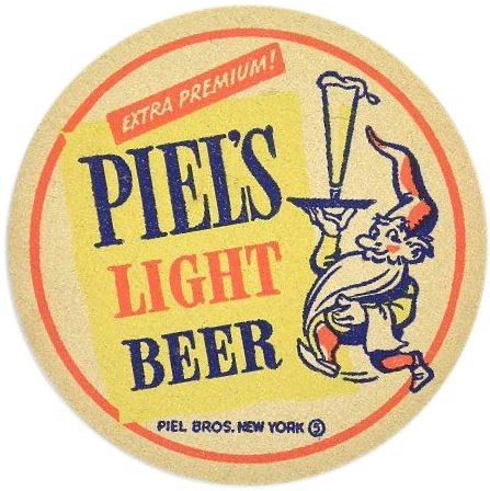 1948 Piel's Light Beer 3 3/4 inch coaster NY-PIEL-46