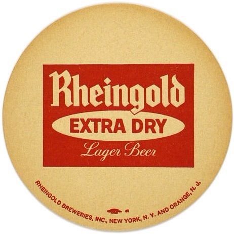 1965 Rheingold Extra Dry Beer 3 3/4 inch coaster NY-LIEB-40