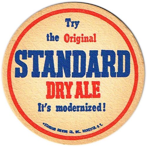 1950 Standard Dry Ale 4 1/4 inch coaster NY-SBC-9
