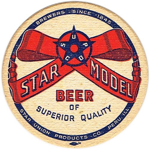 1950 Star Model Beer 4 1/4 inch coaster IL-STA-1