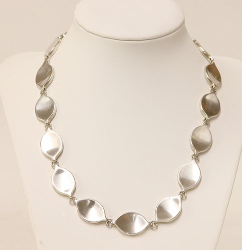 A sterling silver necklace, by Georg Jensen,