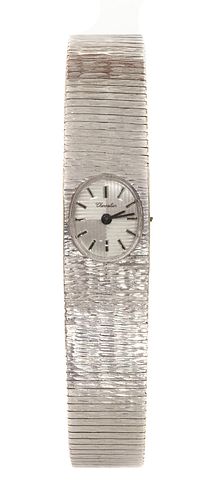 A ladies' 9ct white gold Chevalier mechanical bracelet watch, c.1970,