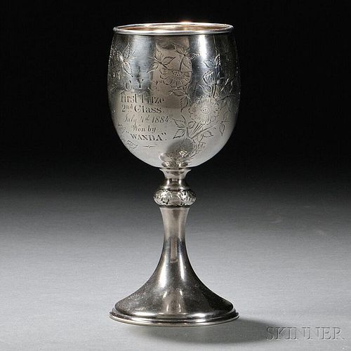 Wood & Hughes Sterling Silver Yachting Trophy Goblet