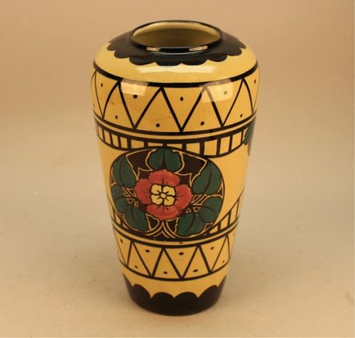 20th C. English Nepal Ware 'Phoenix' Vase