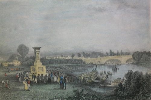 19th Century Engraving of Staines Bridge
