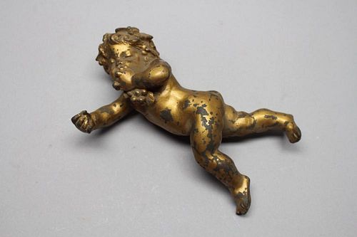 Antique Bronze Cherub Figure