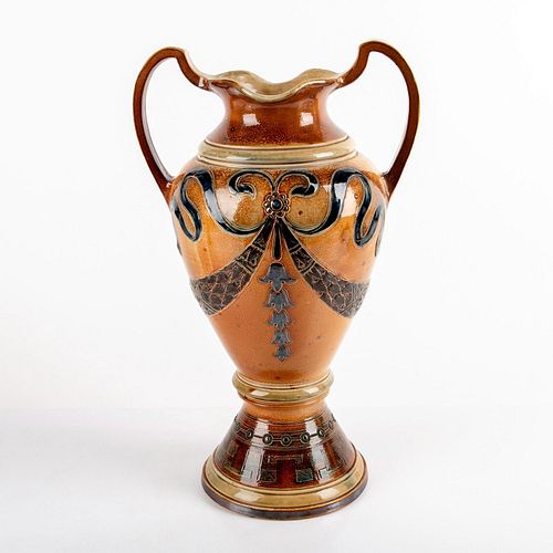 Rare Impressive Martin Brothers Double Handled Vase