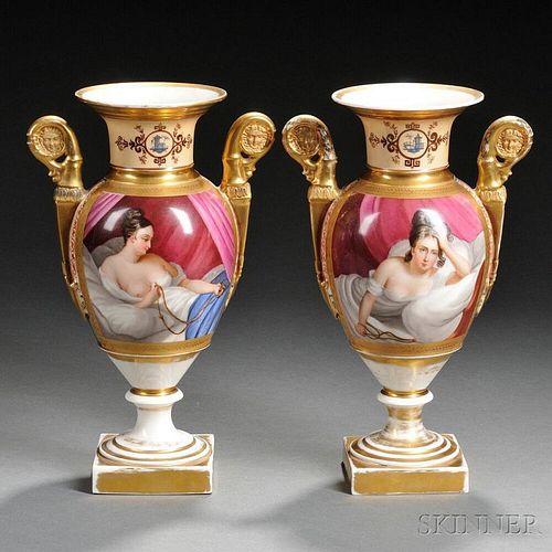 Two Paris Porcelain Vases