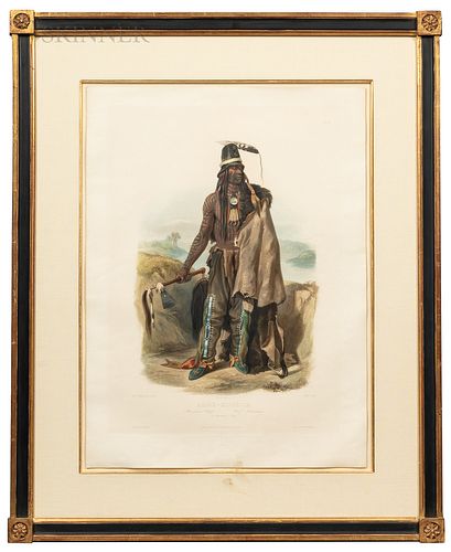 After Karl Bodner (America/Switzerland, 1809-1893), Abdih-Hiddisch. A Minatarre Chief.