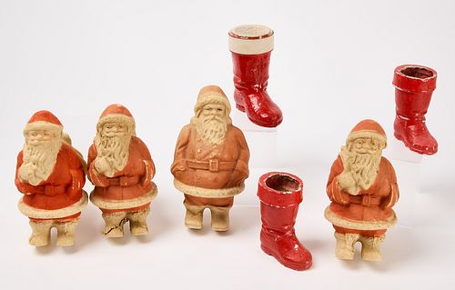 Vintage Santa and Boots Lot