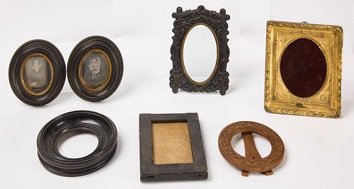 Lot of Daguerreotypes and Small Frames