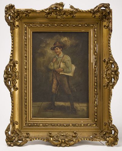 Painting of Newspaper Boy
