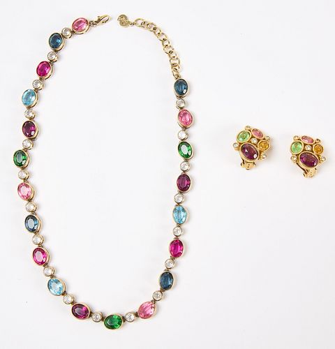 Chr. Dior Necklace and Panetta Earrings