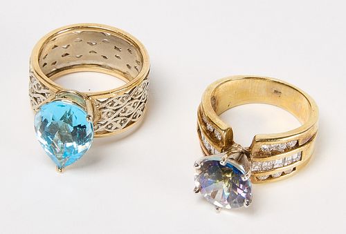 Two 14kt Gold Rings with Stones