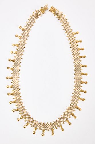 18kt Gold Woven Necklace