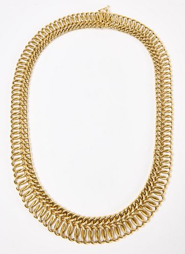 14kt Gold Graduated Link Necklace