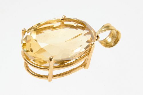 Large Pendant with 14kt Gold Mount