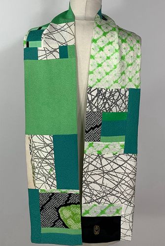 Green and Black Tide Scarf