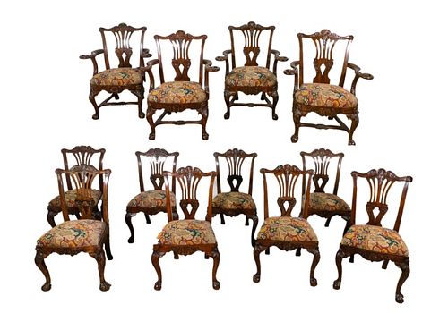 A Set of Twelve George III Style Irish Chairs