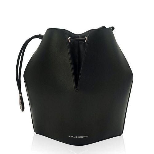 ALEXANDER MCQUEEN Bucket Shoulder bag in Black Leather