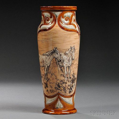 Royal Doulton Hannah Barlow Decorated Stoneware Vase