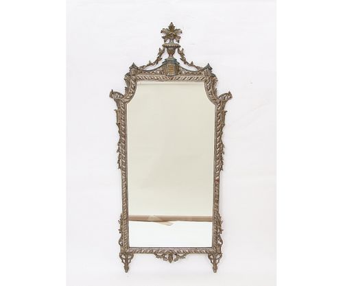 WOOD CARVED FRENCH MIRROR