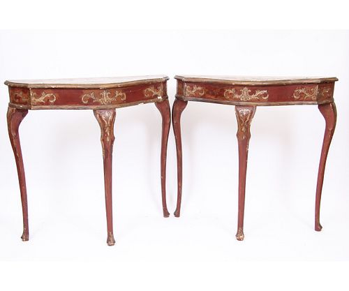 QUEEN ANNE STYLE CONSOLE TABLES