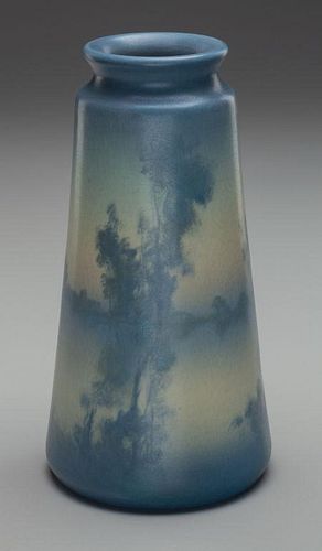 Rookwood Vellum Glazed Landscape Vase by Ed Diers