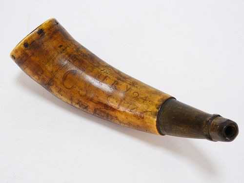 Powder Horn Identified to Moses Brewer