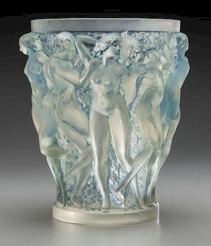 R. Lalique Opalescent Bacchantes Vase