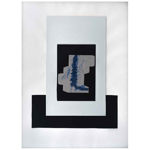 FERNANDO GARCÍA PONCE, Untitled C - C, Signed, Serigraph and collage P. T., 21.6 x 16.7" (55 x 42.5 cm) | FERNANDO GARCÍA PONCE, Sin título C - C, Fir