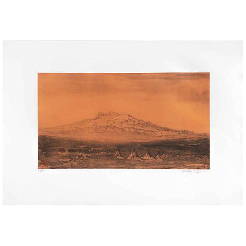LUIS NISHIZAWA, Untitled, Signed and dated 92, Aquatint etching 10 / 75, 12.5 x 22.4" (32 x 57 cm) | LUIS NISHIZAWA, Sin título, Firmado y fechado 92,
